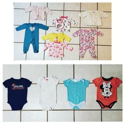 Lot of Babygirl Sleepers & Onesies Size 6/9M