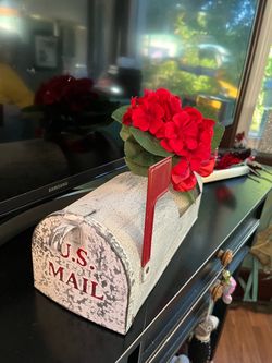 Decorative Mailbox Decor with Faux Flowers