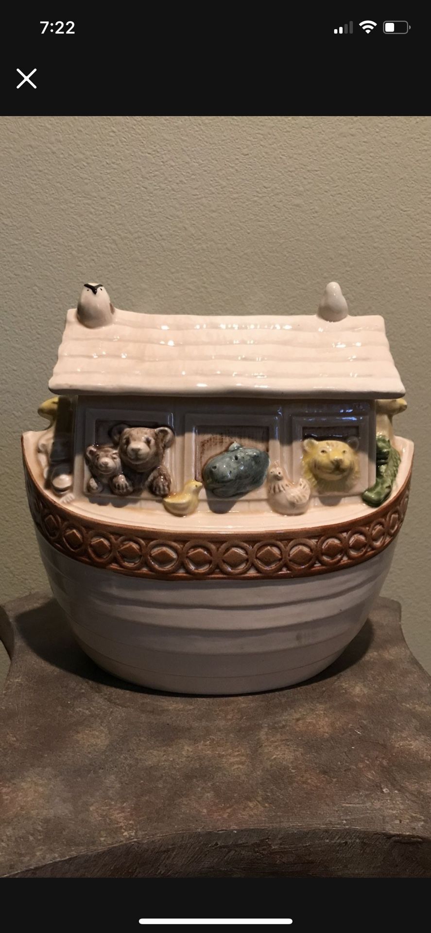 Antique Metlox Poppy Trail Noah’s Ark Cookie Jar