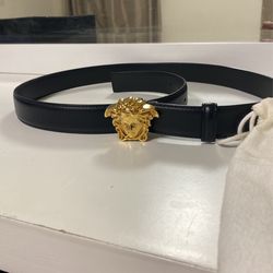 LA MEDUSA LEATHER BELT 4 CM