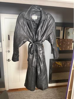 Fashion ‘99 vintage leather jacket / trench coat