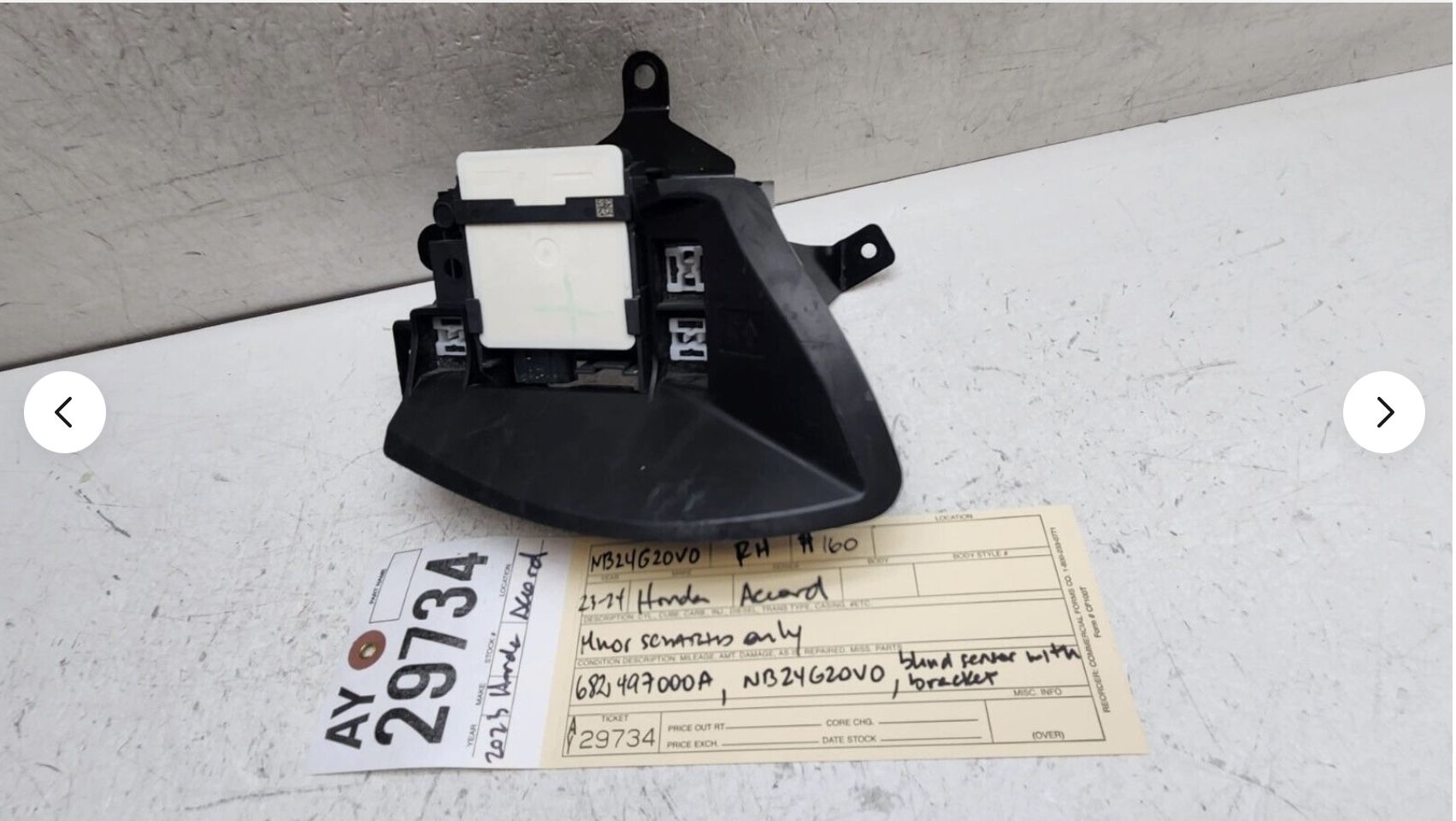 2023 - 2024 HONDA ACCORD RIGHT RADAR MODULE DISTANCE SENSOR W/ BRACKET OEM AY29734