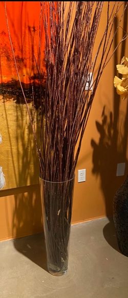 Tall Glass Vase + Branches