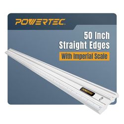 POWERTEC 50” Straight Edge Ruler 71503 Aluminum Precision Woodworking Tool New