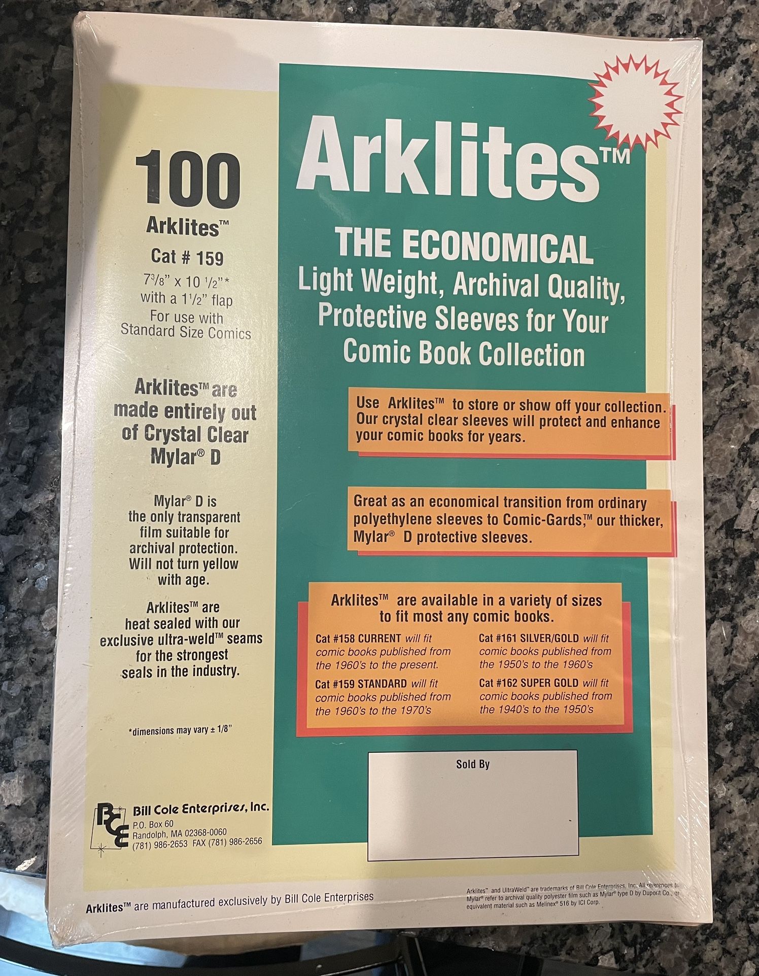 NEW - Arklites / Comic Book Sleeves