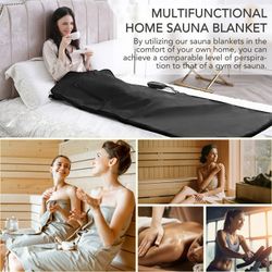 Portable Infrared Sauna Blanket, 6 ft x 2.6 ft, 86-158℉, Remote Control