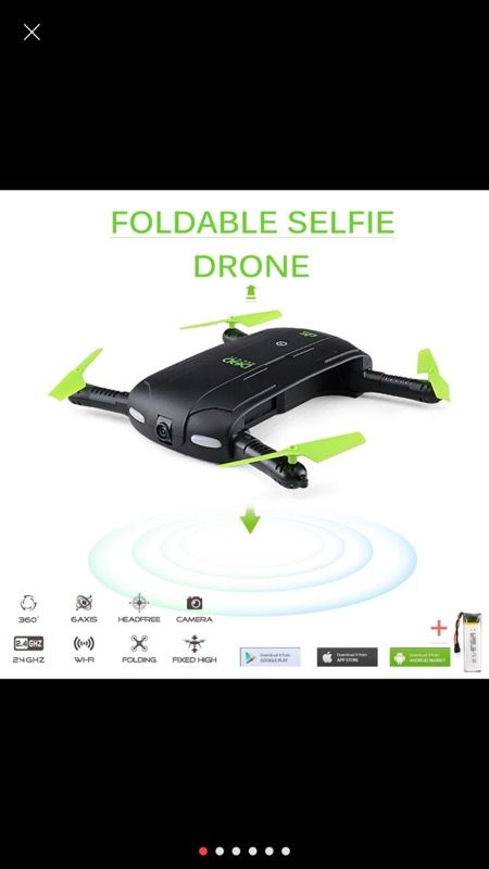 Selfie Drone JXD 523W Tracker Foldable Mini Rc Drone with Wifi FPV - Main Image