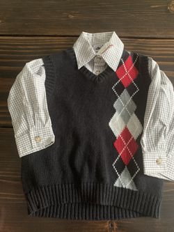 Toddler Boy Sweater/Shirt Set