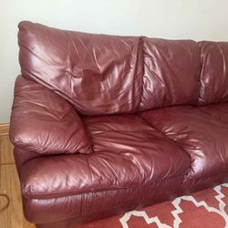 Sofa Faux Leather- 7 Ft