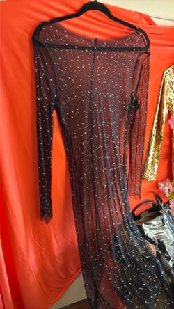 Long dresss see through
