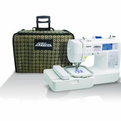 Brother LB6800PRW Project Runway Computerized Embroidery and Sewing Machine with Included Rolling Carrying Case