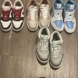 NIKE “JORDANS “SIZE =10.5 $25ea