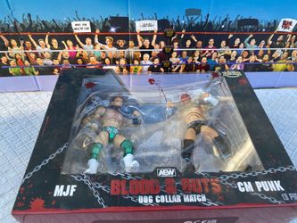 AEW Jazwares : Dog Collar Match … MJF vs CM Punk Action Figure Set