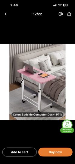 Mobile Lift Table, Computer Desk, Adjustable Height, With Wheels Bedside Computer Desk, Sofa Side Table, Two Sizes Available, Suitable For Bedroom, Do