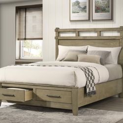 Hazlewood 59-inch Eastern King Storage Bed Vineyard Oak