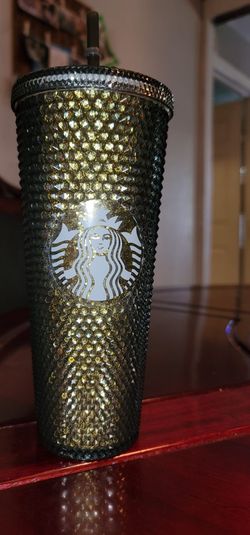 Starbucks-gold-blacj-Studded-Tumbler