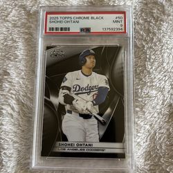 2025 Topps Chrome Black Shohei Ohtani PSA 9