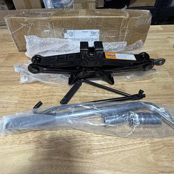 2 Ton Scissor Jack Car SUV Garage Tire Wheel Lug Handle Crank / Wrench Tool Kit