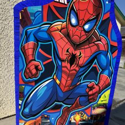 Large Spider Man Piñata. Box Style Red/blue 