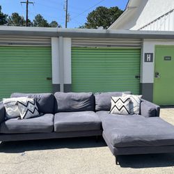 Blue L Shaped Sectional Sofa (free delivery)✨