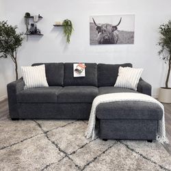Coddle Aria Fabric Sleeper Sofa with Reversible Chaise *FREE DELIVERY 🚚*