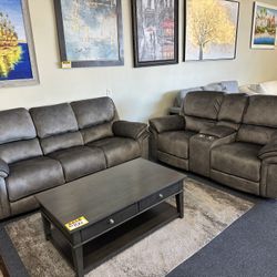 Gray Sofa And Loveseat Recliner 