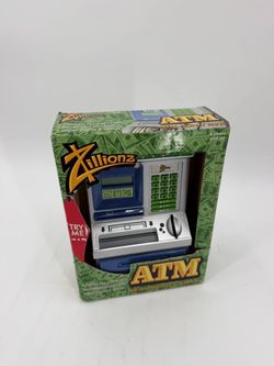 Zillionz ATM Real Money Bank Electronic Coin Bill Counter w/ Card New Open Box