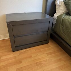 2 Drawer Nightstand - Grey