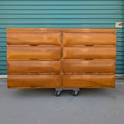 Antique Mid Century Modern Lowboy Dresser by Morris, c1950s