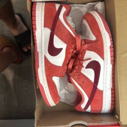 Nike Dunks Vday White/red Adobe 6.5 Women’s