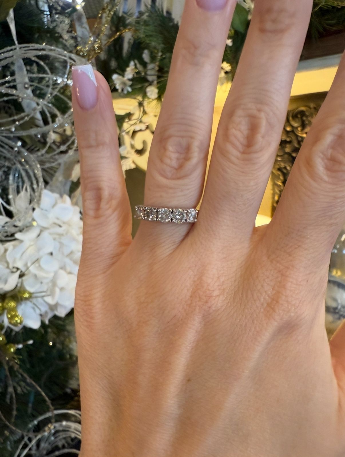 10K Gold Natural Diamonds Ring Band