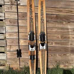 Vintage Pair of RIVIERA Wooden Water Skis