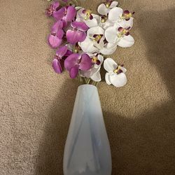 Faux Flowers With Vase