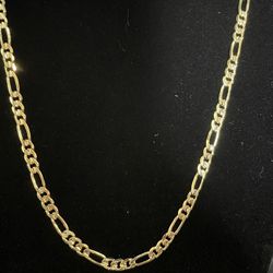 18k Gold Plated Figaro Chain 24in.