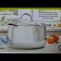 OLLA DE 14.5 QT DE ACERO INOXIDABLE TRI PLY PRINCESS HOUSE CON TAPA COLADORA 🌻 🫒 