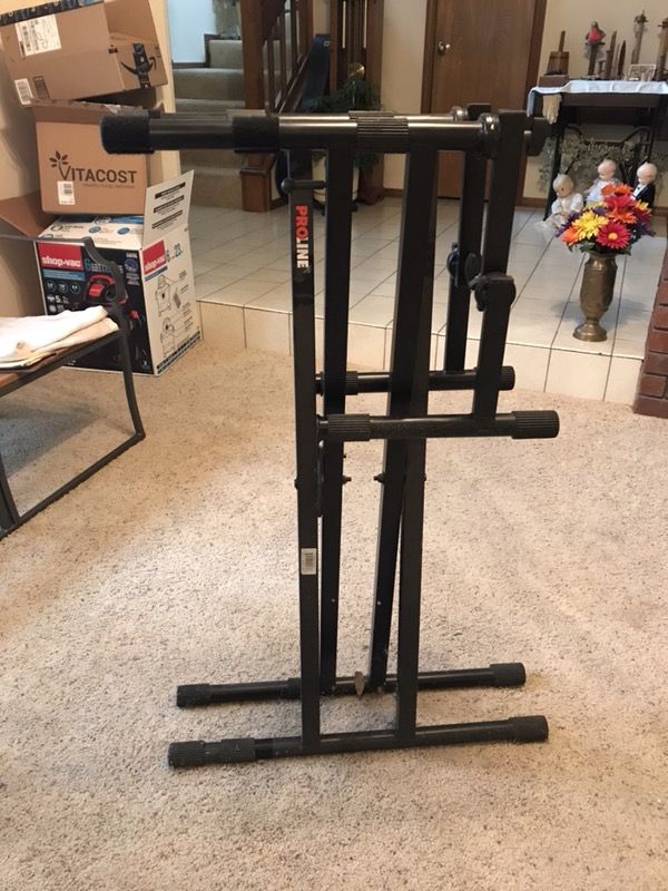 Piano stand : Proline PL402 2-Tier Double X-Braced Keyboard Stand