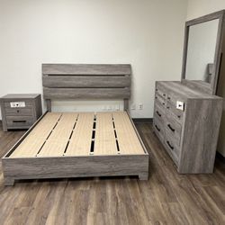 Complete Furniture Set : Queen/King Size Bedroom Set, Free Delivery in DFW 
