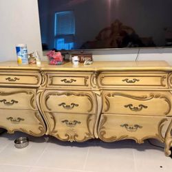 French Bedroom Set . Comes With Two Side Tables 