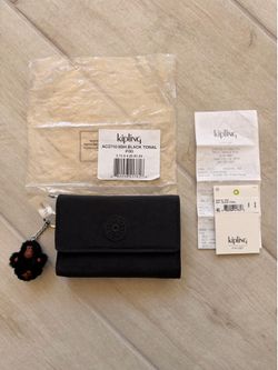 NEW Kipling AC3710 Pixi Snap Medium Organizer Wallet Black Tonal MSRP $48 West Las Vegas See My Listings Summerlin