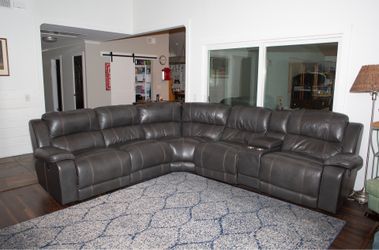 Costco Power Reclining Sectional (Gray)
