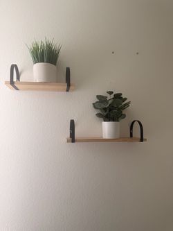 $15 Set of 2 Floating Wall Shelves – Plants Optional