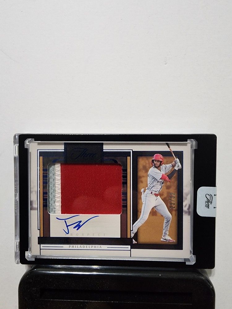 2024 Panini Three & Two Justin Crawford Prospect Jersey Patch Auto /32 Phillies
