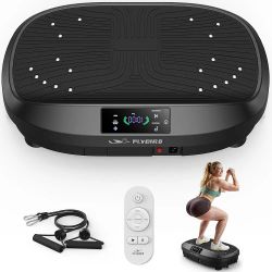 FLYBIRD Vibration Plate Exercise Machine, 120 Adjustable Speed High Intensity Vibration for Muscle Toning Weight Loss Lymphatic Drainage, Full Body Wo