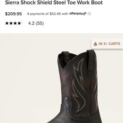 Ariat Sierra Work Boot Size 13