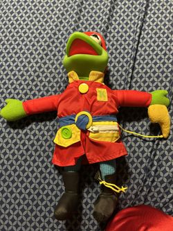 Vintage 1999 Kermit The Frog Fireman  Muppets 14” 