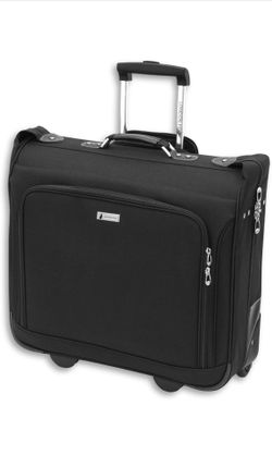 LONDON FOG Buckingham 44 Wheeled Garment Bag, Black