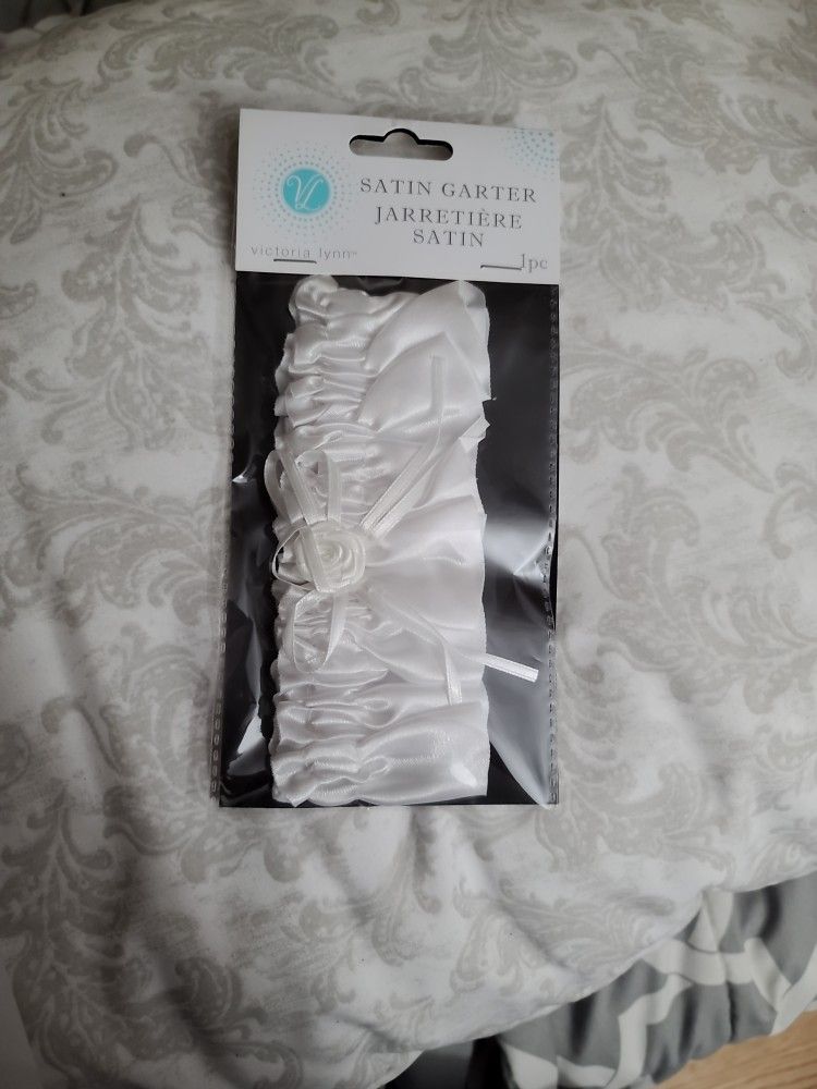White Satin Garter