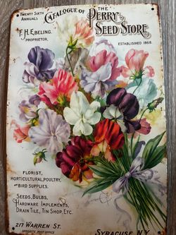 Perry Seed Store Vintage Reproduction Metal Sign