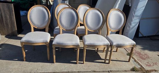 Round Back Upholstered Dining Chair Set of 6