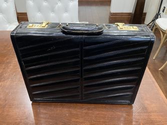 Vintage Eel Skin Briefcase - Black